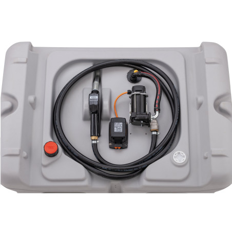 Depósito de gasoil 440 litros con bomba eléctrica Cematic 3000/18 V  tapa  y batería CAS DT-Mobil Easy CEMO